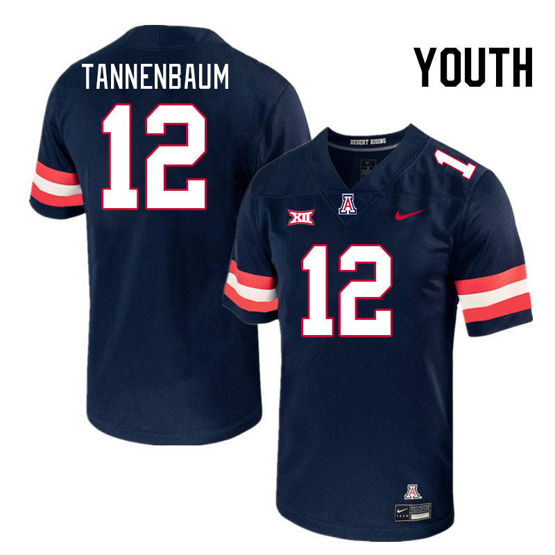 Youth #12 Cole Tannenbaum Arizona Wildcats Big 12 Conference College Football Jerseys Stitched-Navy